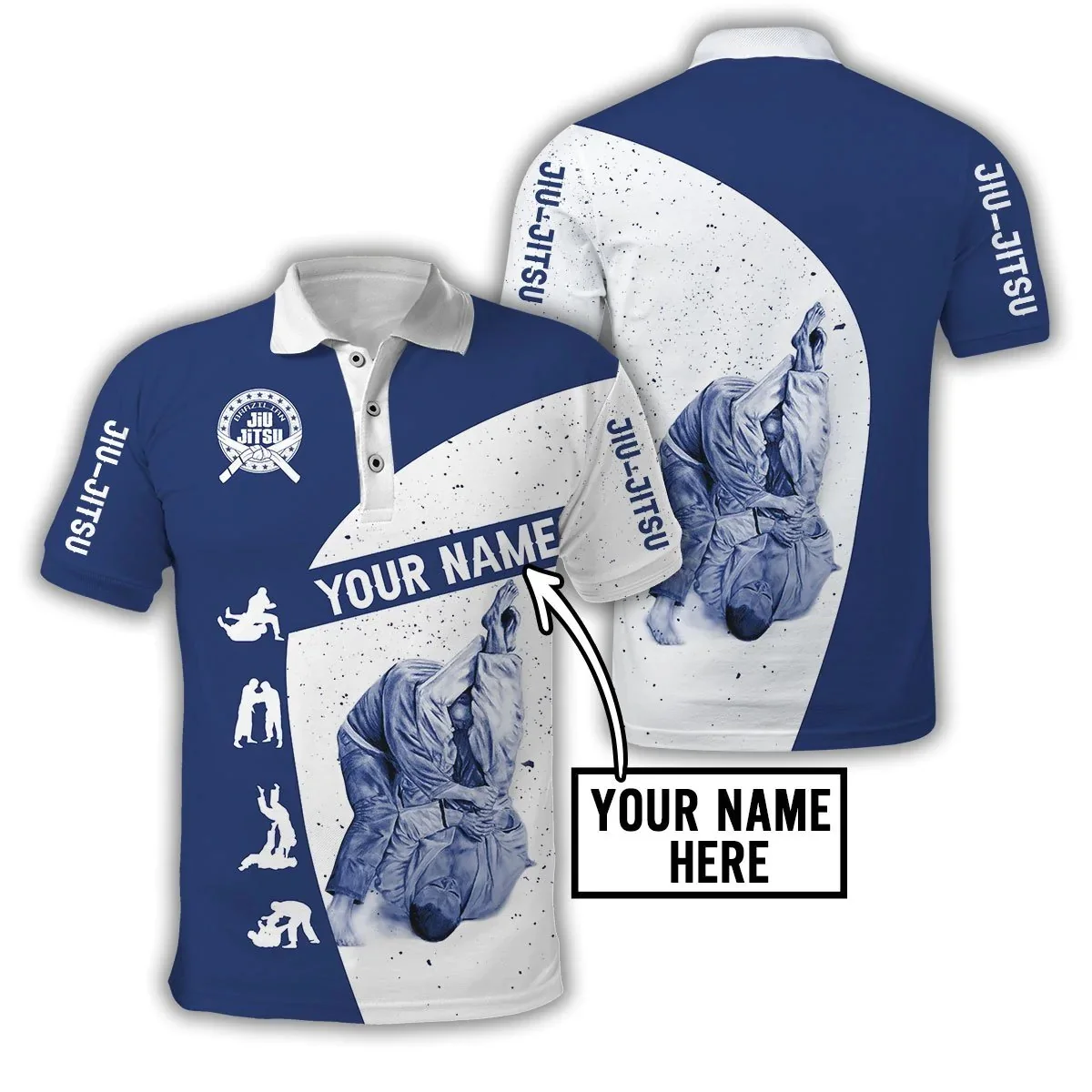 3D Printing Name - Индивидуальное имя Jiu Jitsu 3D модная