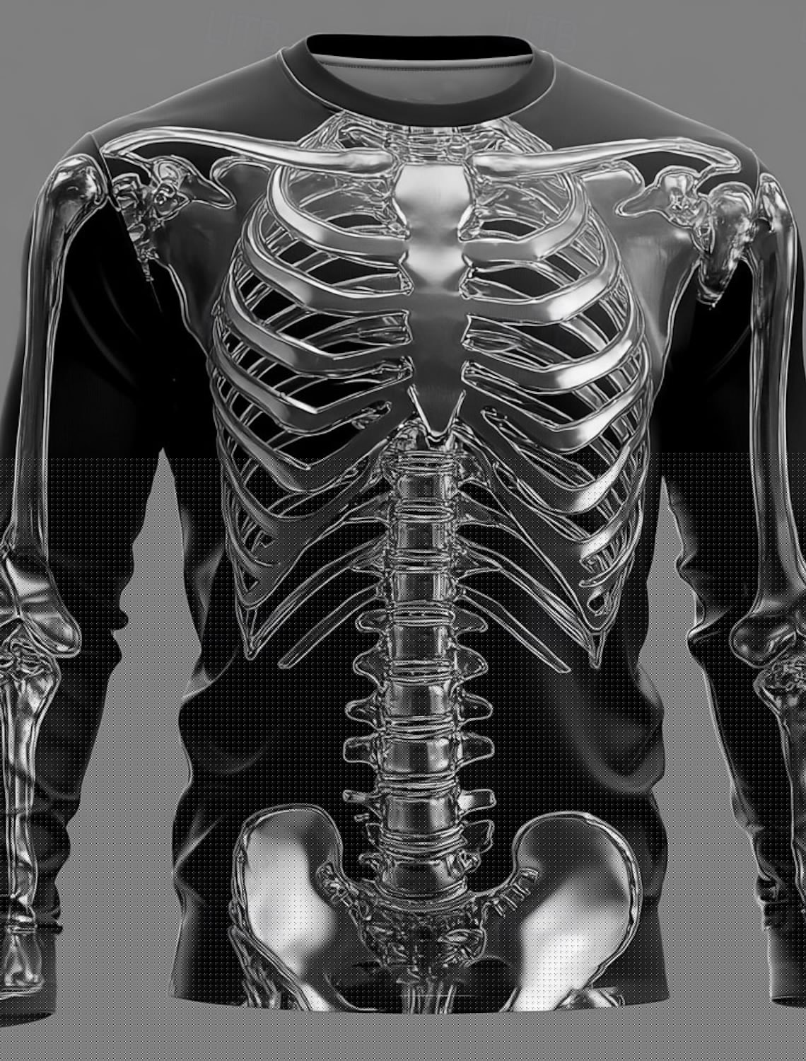 3D Printing X Ray - Мужская футболка с длинным рукавом и