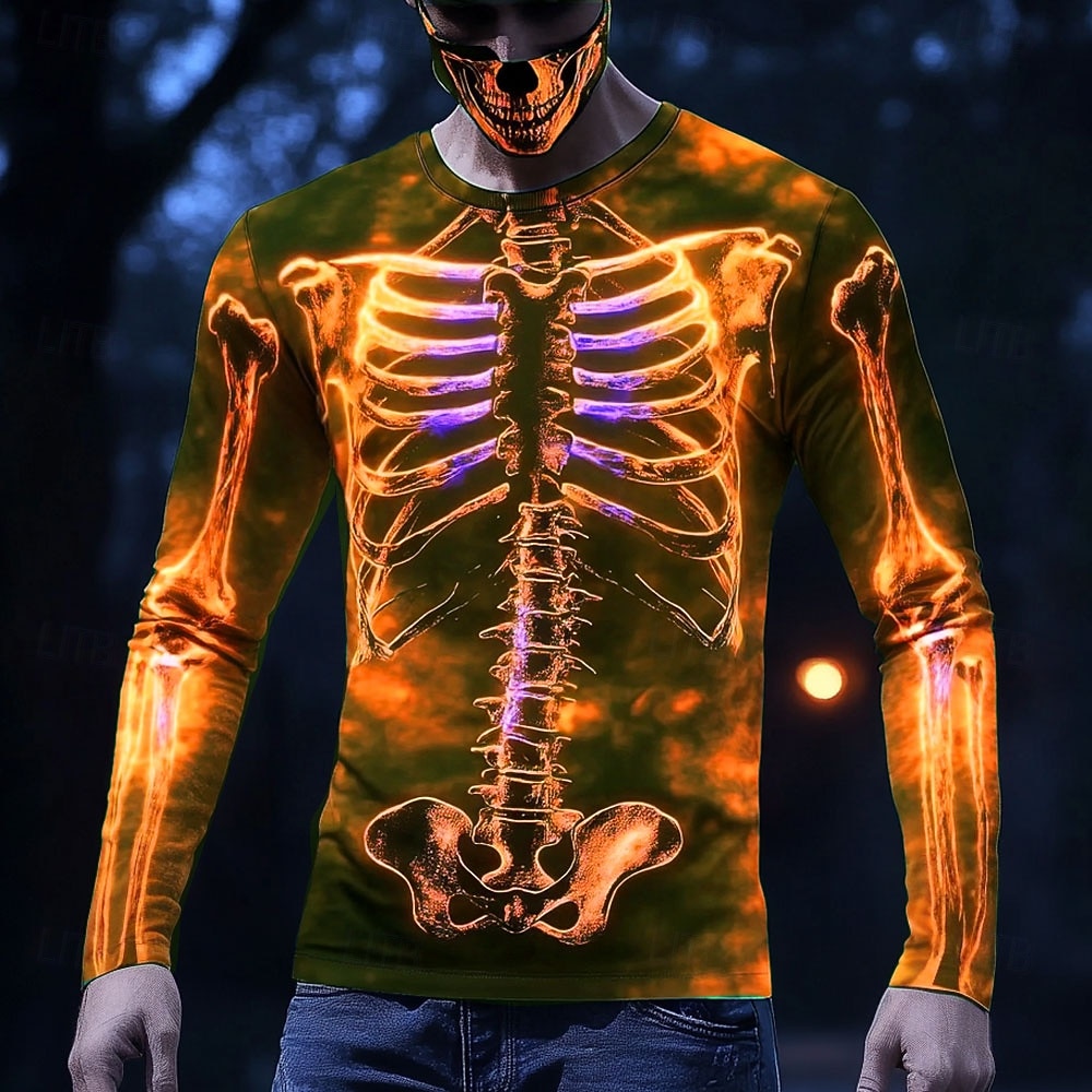 3D Printing X Ray - Мужская футболка с длинным рукавом и