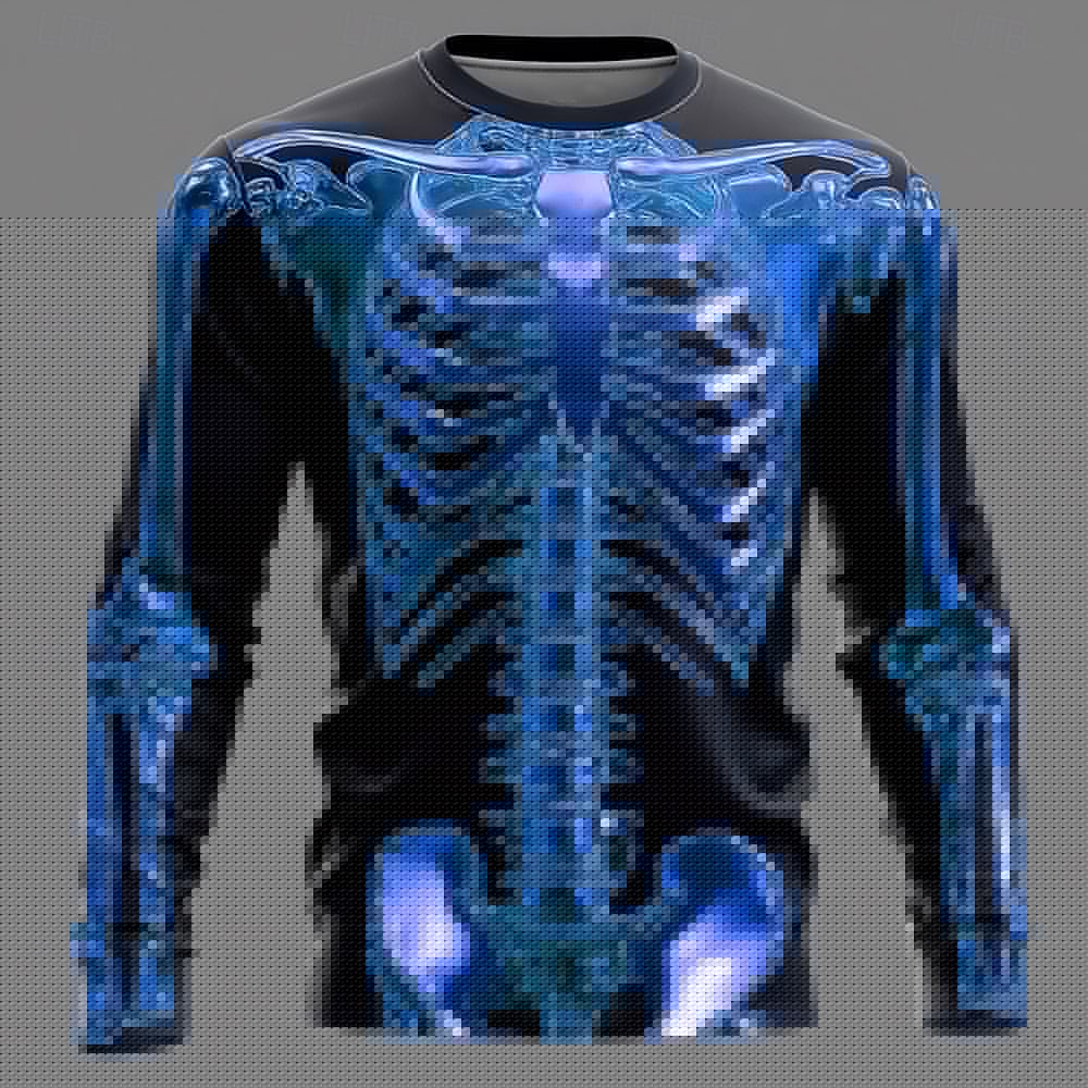 Мужская футболка с длинным рук – обзор и цена 3D Printing X Ray